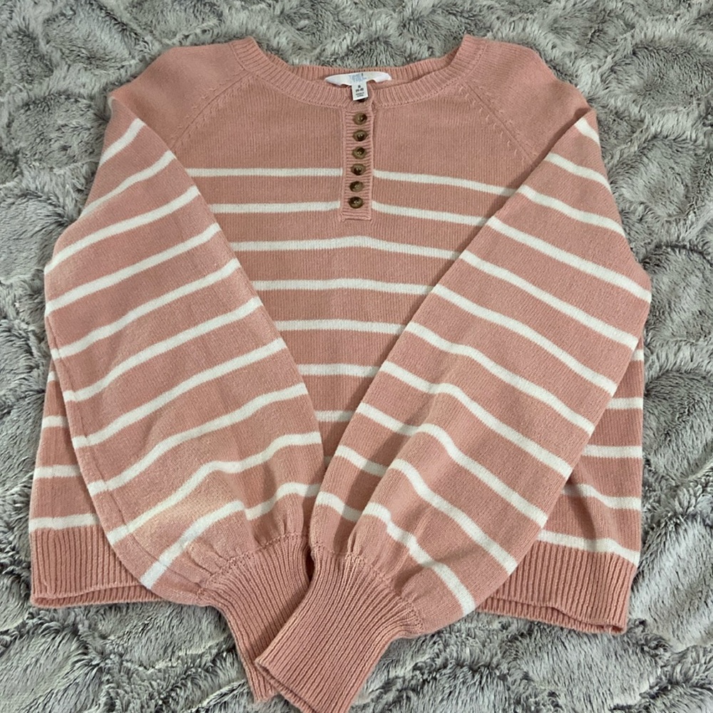 Time and True- lightweight striped sweater